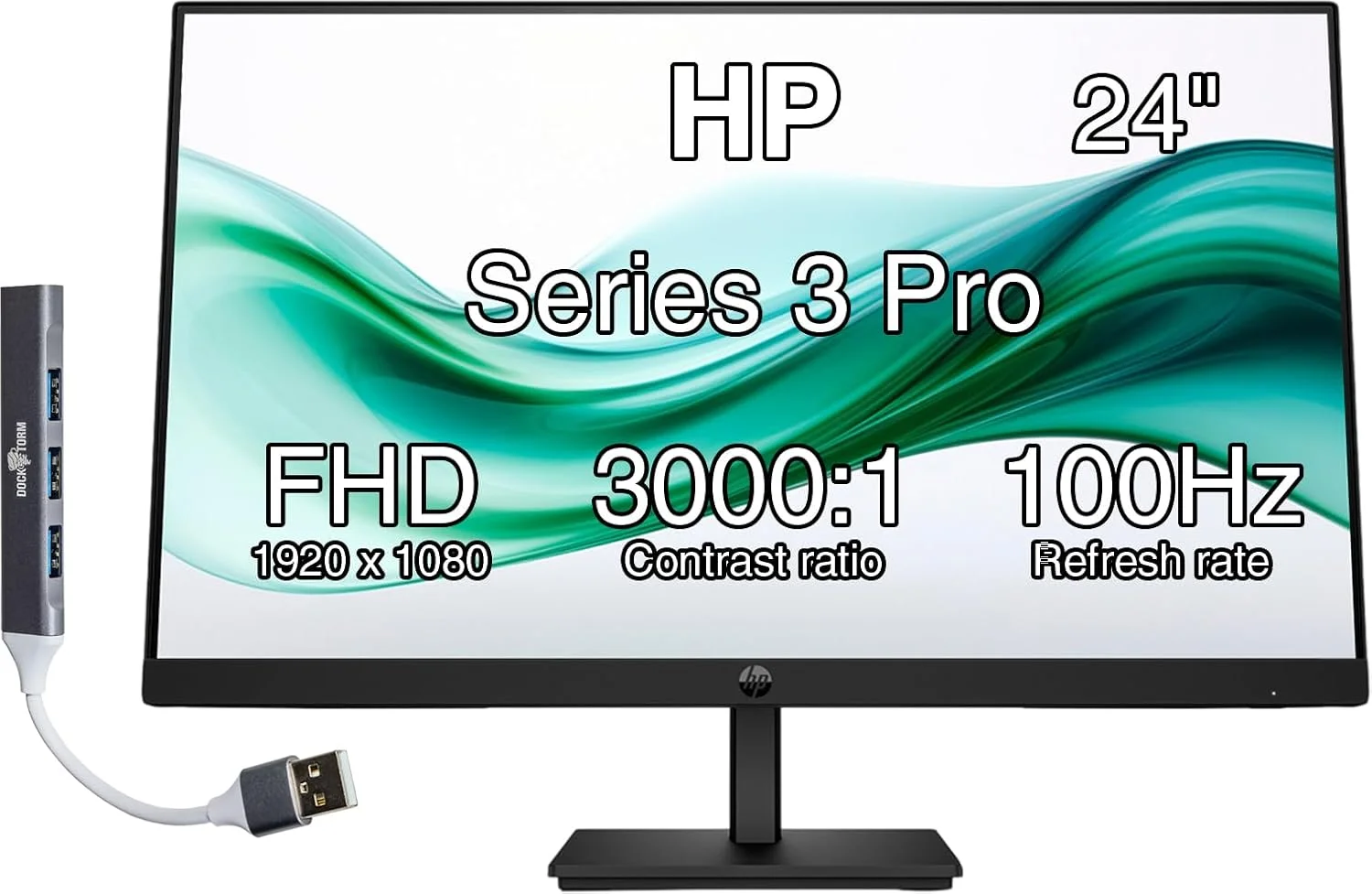 16000 - HP SERIES 3 PRO 23.8'' FHD MONITOR-324PV -9U5C1AS