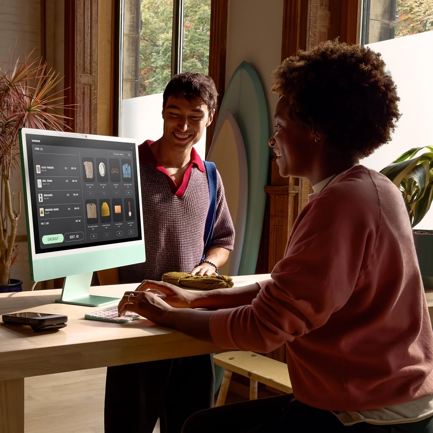 Apple 2024 iMac All-in-One  Desktop Computer with M4 chip with 8-core CPU and 8-core GPU: Built for Apple Intelligence, 24-inch Retina Display, 16GB Unified Memory, 256GB SSD Storage; Silver