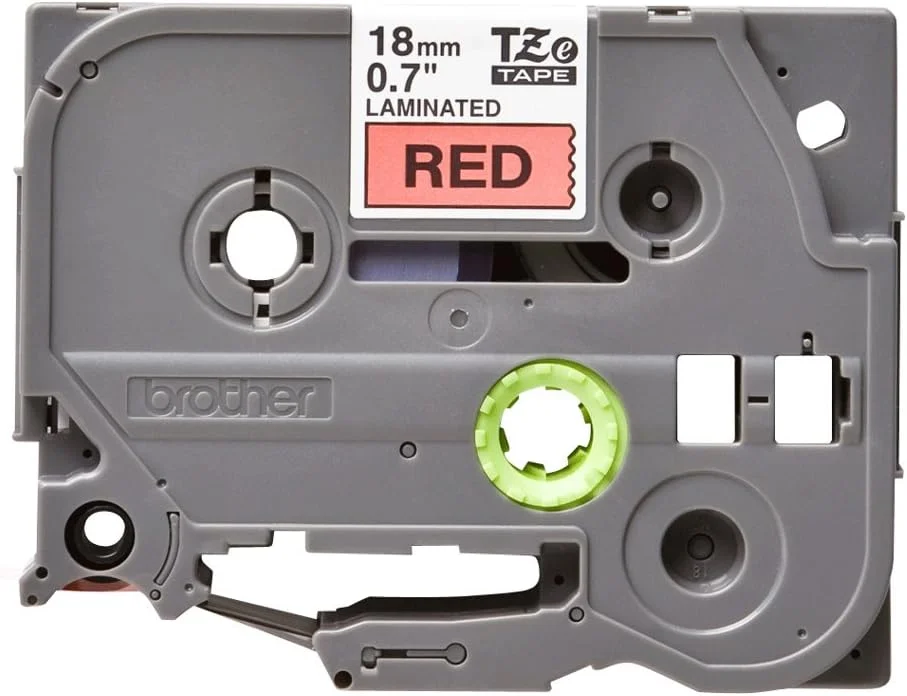 Brother – 18mm x 8m* – Black on red laminated label tape for alerts, priority label - TZ2-441 