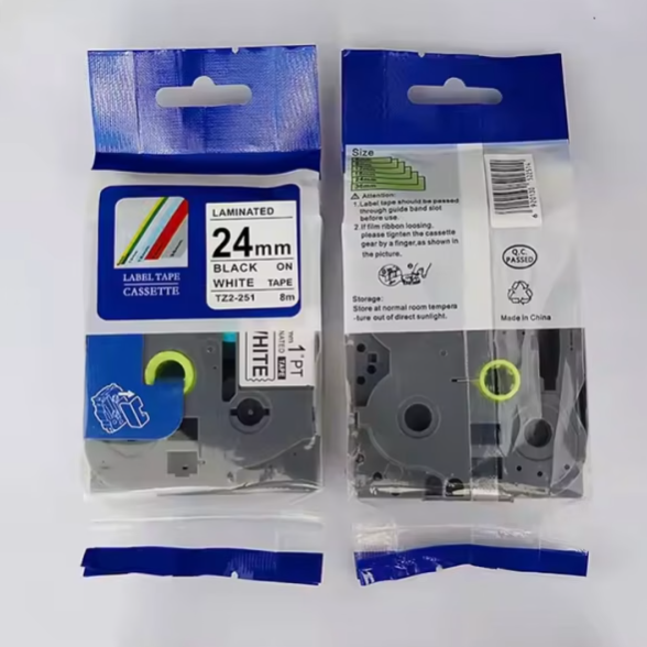 Brother 24mm x 8m Black on White Label Tape - TZ2-251