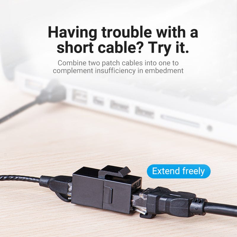 Cat.6 UTP Keystone Jack Coupler Black - IPGB0