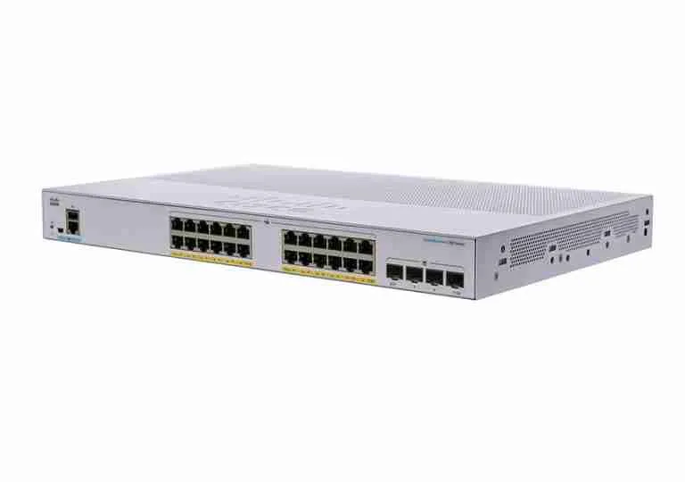 Cisco CBS350 24-Port Gigabit PoE Managed Switch with 4×SFP - CBS350-24P-4G-UK
