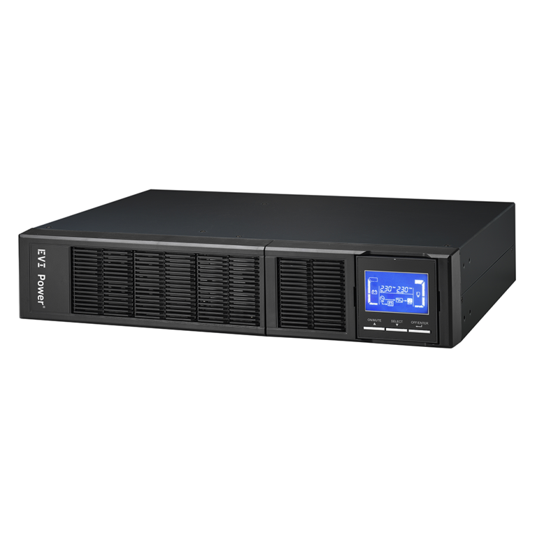EVI 3000VA 2700W Rack Mount Online Single Phase UPS - Online double conversion Wide input voltage range 110 - 300 Vac Input power factor 0.99 With PFC Output power factor 1.0 - EP-UPS3000UC13OR