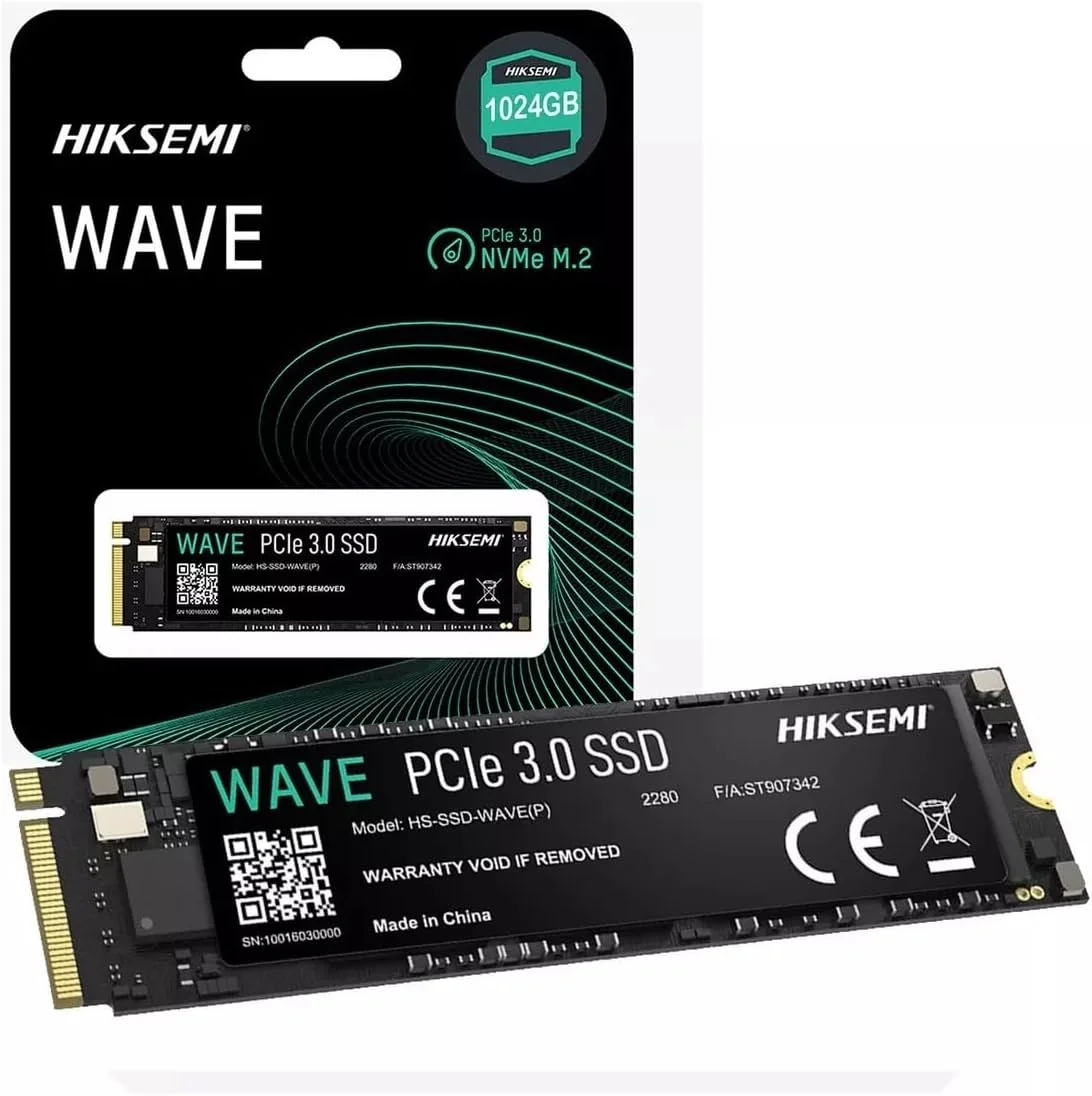 HIKSEMI Wave Internal SSD NVMe | 1TB M.2 2280 | PCIe Gen3x4 | Sequential read up to 3000MB/s  - HS-SSD-WAVE-1024G
