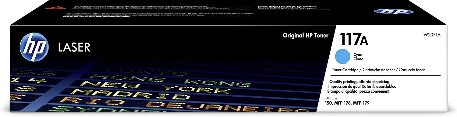 HP 117A Cyan Original LaserJet Toner Cartridge - W2071A
