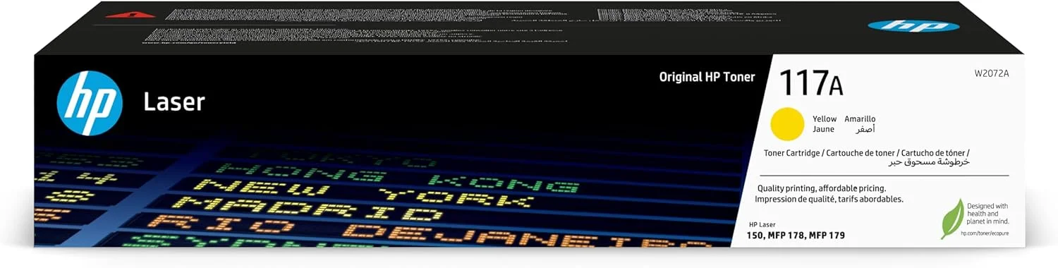 HP 117A Yellow Original LaserJet Toner Cartridge - W2072A
