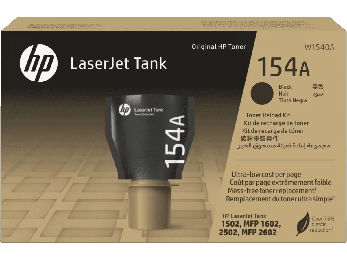 HP 154A Black Original LaserJet Tank Toner Reload Kit - W1540A for HP LaserJet Tank MFP 2602sdw (W1540A)