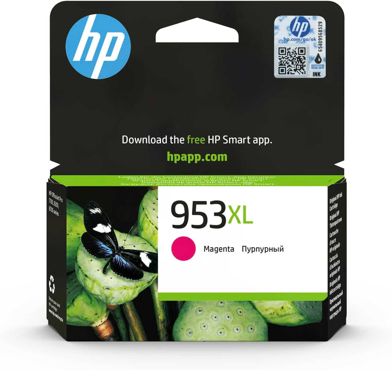 HP 953XL High Yield Magenta Original Ink Cartridge - F6U17AE