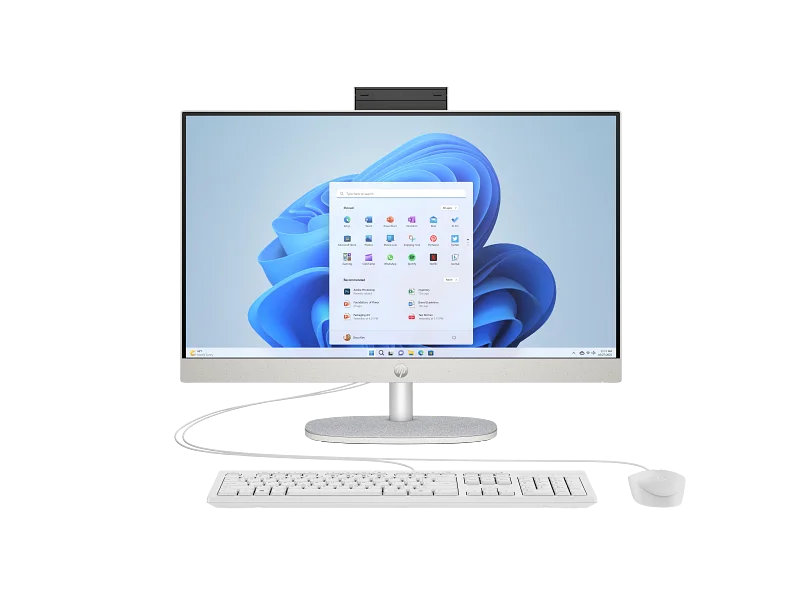 HP All-in-One 24-cr0307nh PC, Intel Core i5 1334U, 8GB DDR4 3200, 512GB PCIe NVMe M.2 SSD, FreeDOS, 23.8" FHD - B73T8EA