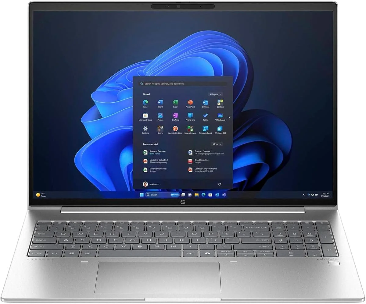 HP ProBook 460 G11 , Intel® Core™ Ultra 7 155U , 8GB DDR5-5600 MT/s, 512 GB PCIe® NVMe™ SSD, 16" diagonal, WUXGA (1920 x 1200) - A38FQE