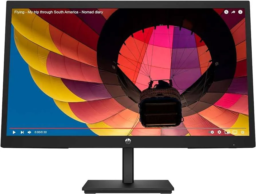 HP V22v G5 21.45" FHD Monitor, Black Color,  Connectivity: 1 VGA, 1 HDMI 1.4 - 65P56AS
