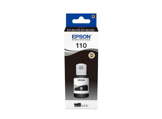 INK CART EPSON 110 Black Ink for Eco Tank M3170 , M2120 ,M1120,  M3140, M1180, M1100,  M2170, M1170,M3180 ,M 2140,  M1140 - 120 ml - C13T03P14A