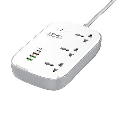 LDNIO WIFI Smart Universal Power Strip 3 Outlets+1 PD+1QC 3.0 + 2 Auto-ID High Output Power Socket Switches Extension (SCW3451)