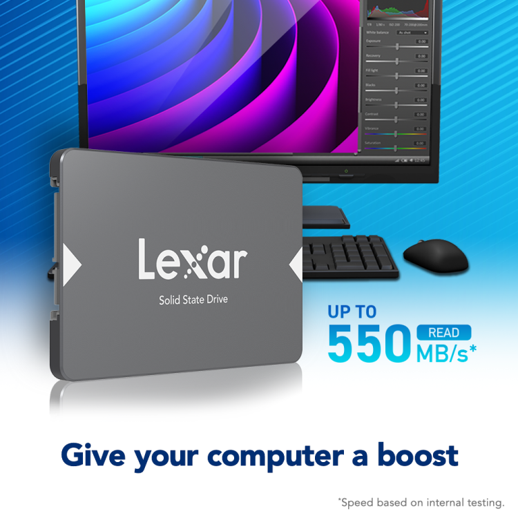 LEXAR NS100 2.5” SATA INTERNAL SSD 256GB - LNS100-256RB