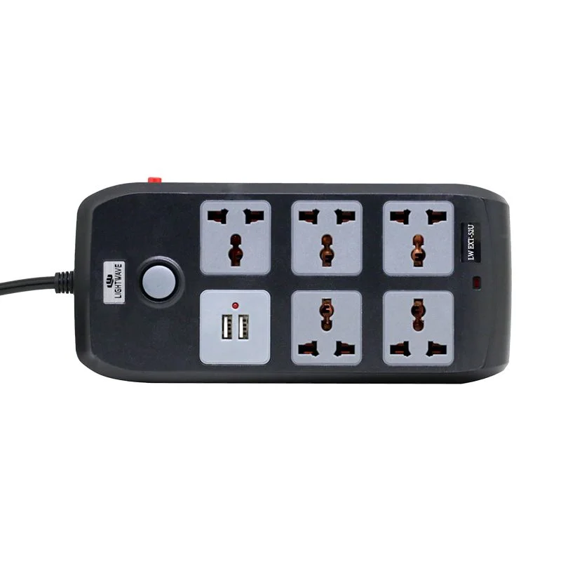 LW EXT 52U - EXTENSION SOCKET - 3P / 5 WAY + 2 USB FAST CHARGING (2.1A) / 3MTR - LW EXT-52U