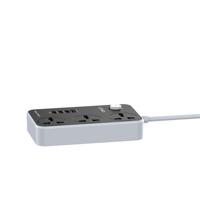 Ldnio SC3412 Power Strip With 3 Ways Power Socket, 4 USB Port 38W, Fast Charging USB-C, 2500 Watt Extension Socket (SC3412)