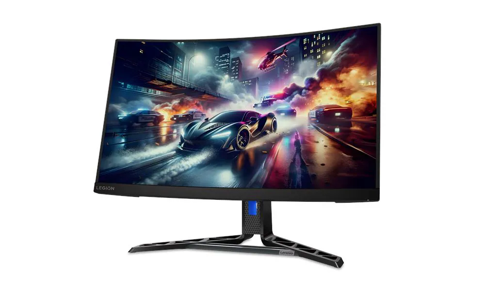 Lenovo Legion R27qc-30 27" QHD Curved Gaming Monitor, 2560x1440, 16:9, 180Hz, Integrated Speakers, Raven Black Color, Connectivity: 2 HDMI 2.1 TMDS, 1 DisplayPort 1.4 - 67C6GAC2AE