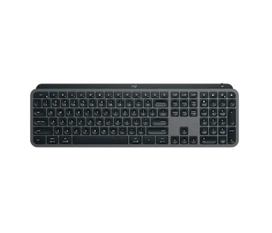 Logitech MX Keys S Wireless and Bluetooth Bluetooth Illuminated Rechargeable Keyboard- Graphite - 920-011587