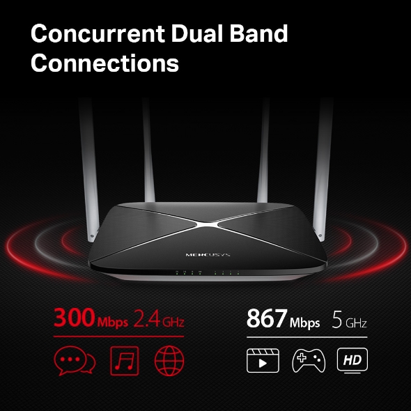 Mercusys AC12 | AC1200 Dual Band Wireless Router