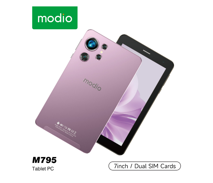 Modio M795 Android Tablet PC 7 Inch HD Display With Dual Sim Support 6GB RAM and 256GB Storage 3000mAh Battery