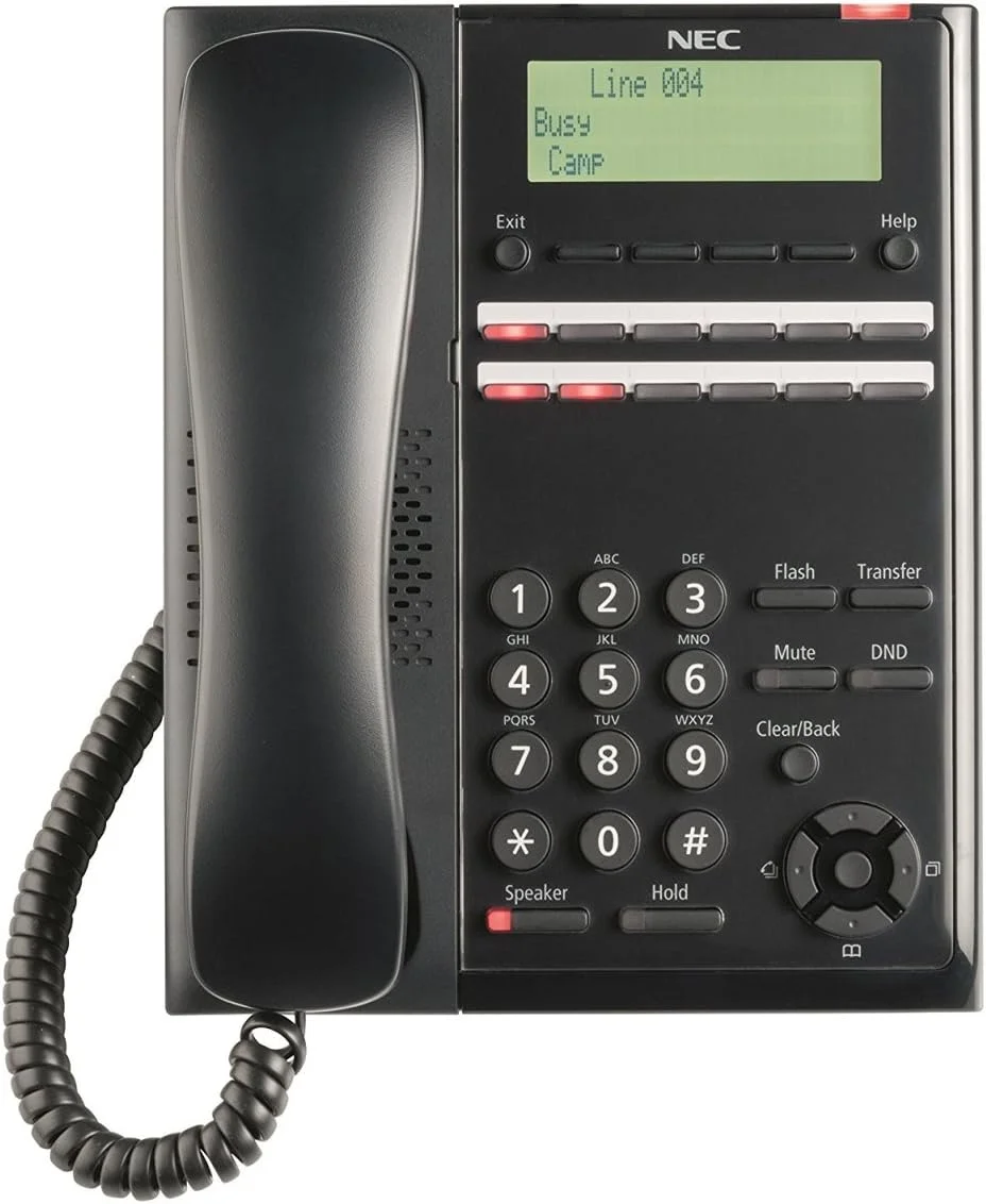 NEC  IP7WW-12TXH-B1 BE117451 12 Button Display Speaker Telephone Black  Console