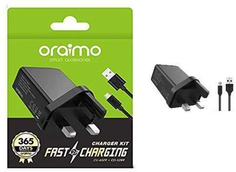 Oraimo CU-60ZR+CD-52BR Charger Kit UK 2A-black