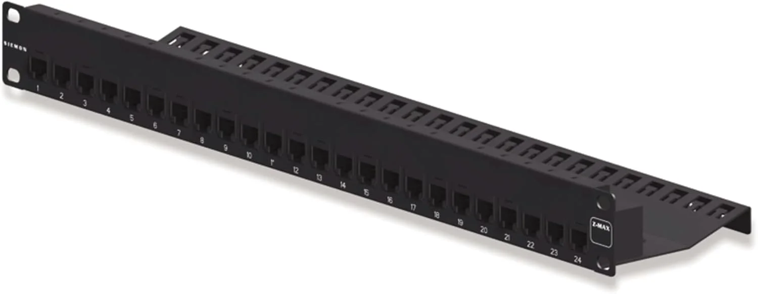 SIEMON Z-MAX 48-Port Cat6A Shielded Patch Panel - Z6AS-PNL-U48K