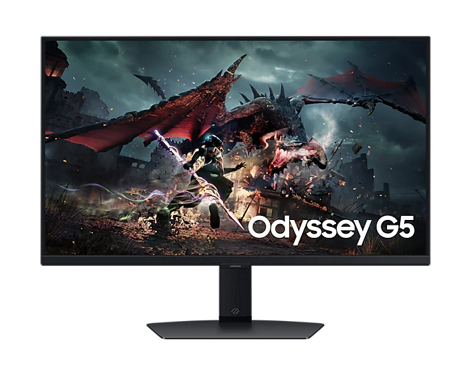 Samsung G50D 27" QHD Gaming Monitor, 2560x1440, 16:9, 180Hz, Height/Tilt/Swivel/Pivot Adjustable, Black Color Connectivity: 1 DisplayPort 1.2, 1 HDMI 2.0, 1 Headphone - LS27DG502EMXUE