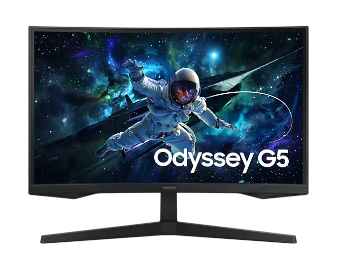 Samsung G55C 27" QHD Curved Gaming Monitor, 2560x1440, 16:9, 165Hz, Curvature: 1000R, Black Color Connectivity: 1 DisplayPort 1.2, 1 HDMI 2.0, 1 Headphone - LS27CG552EMXUE