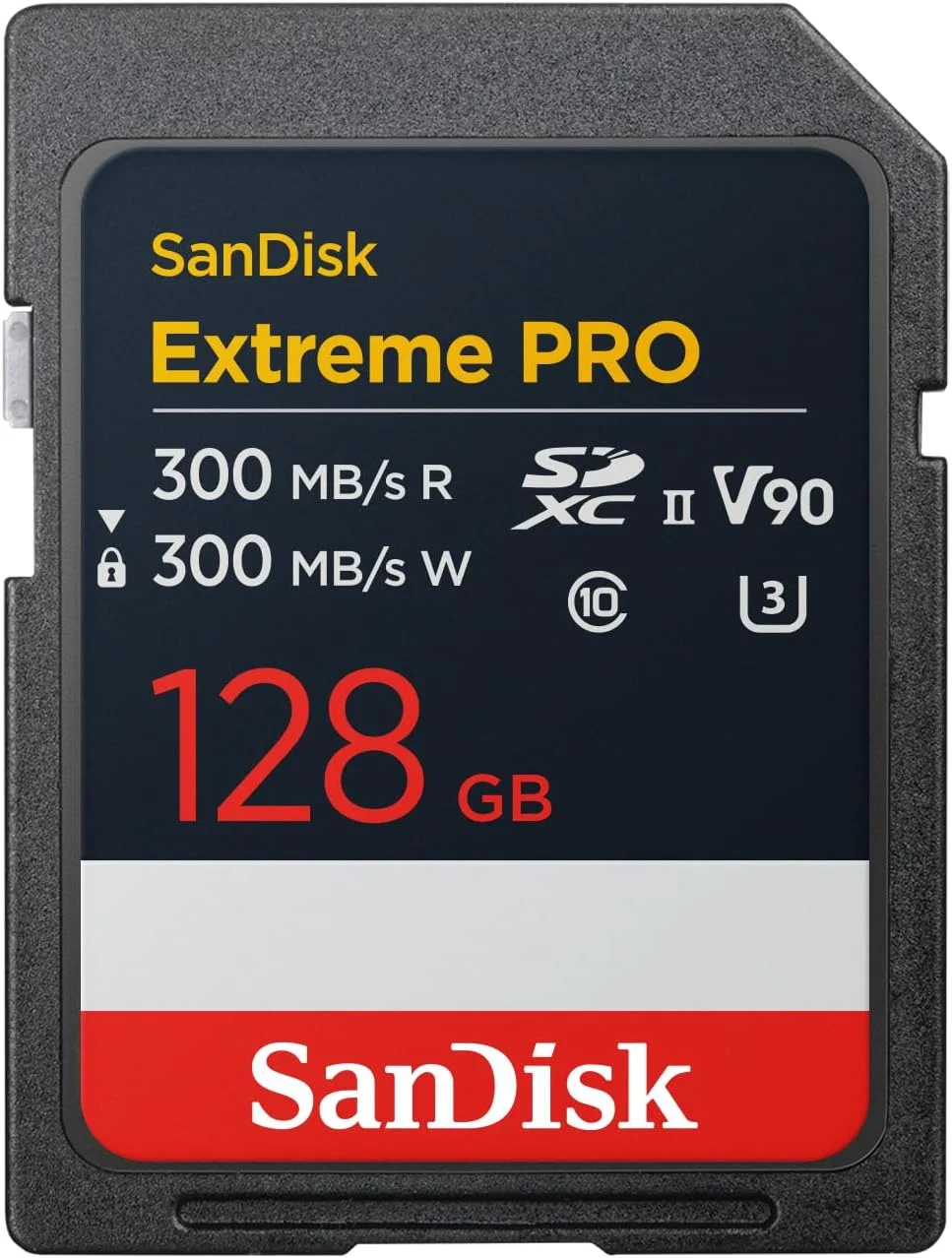 SanDisk Extreme PRO 128GB SDXC Memory Card, 300MB/s, 8K, V90, UHS-II - SDSDXDM-128G-GN4IN