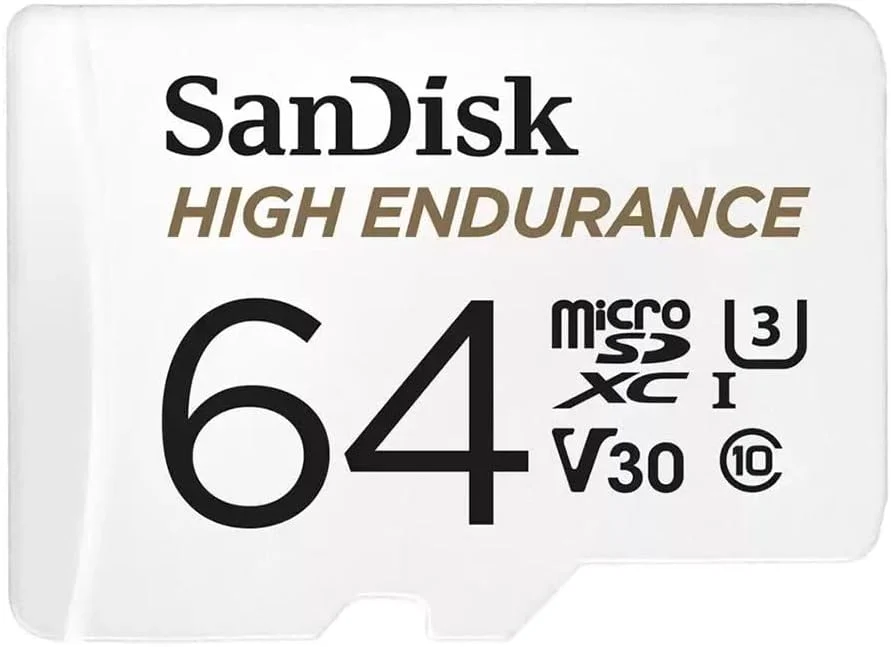 SanDisk High Endurance | 64GB microSDXC + Adapter | Up to 100MB/s read  (dashcams, CCTV)  - SDSQXAO-064G-GN6MA