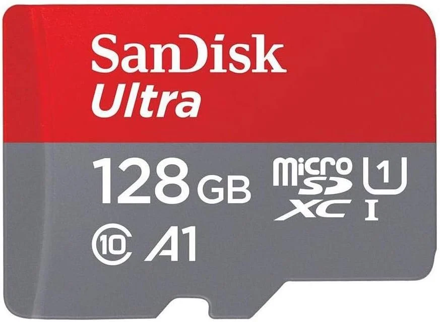 SanDisk Ultra | 128GB microSDXC | Up to 100MB/s read | A1 performance class | Model: SDSQUAR-128G-GN6MA