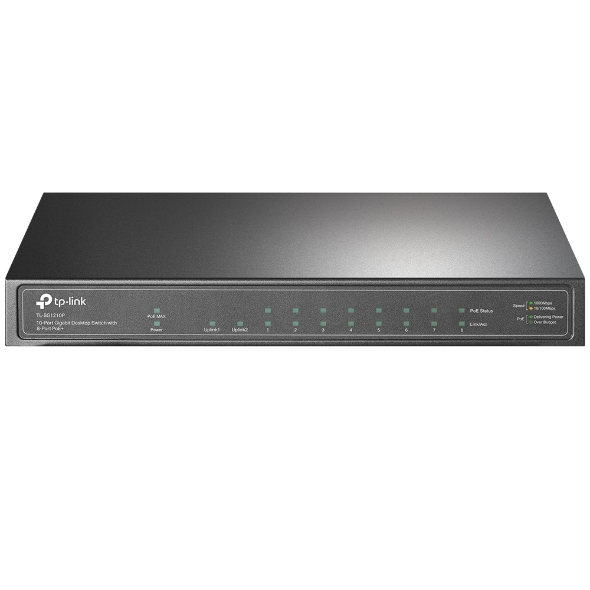 TP-Link 10-Port Gigabit Desktop Switch with 8-Port PoE+ - TL-SG1210P