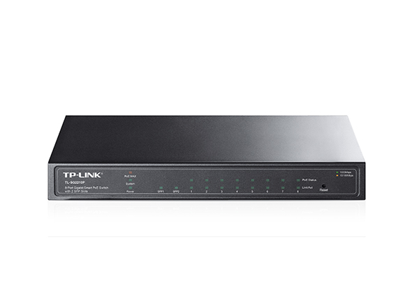 TP-Link 8-Port Gigabit Smart PoE+ Switch with 2 SFP Slots - TL-SG2210P
