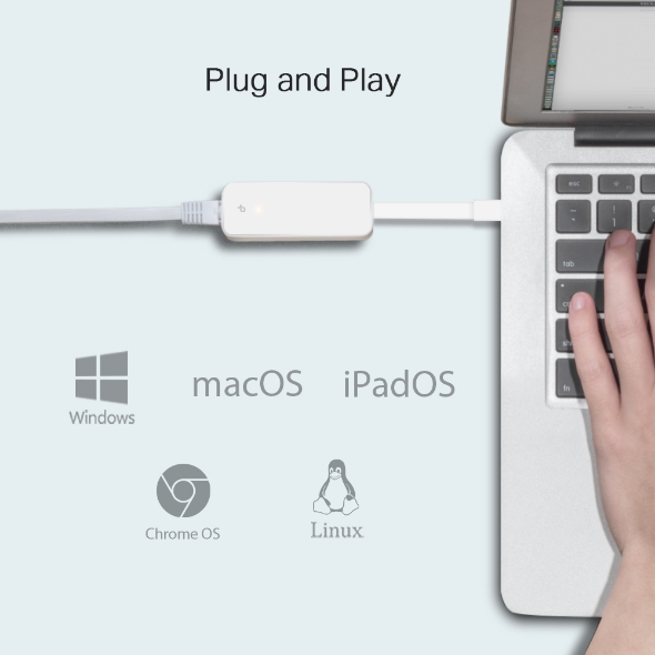 TP-Link USB Type C to Gigabit Ethernet Network Adapter Plug and Play - TL-UE300C