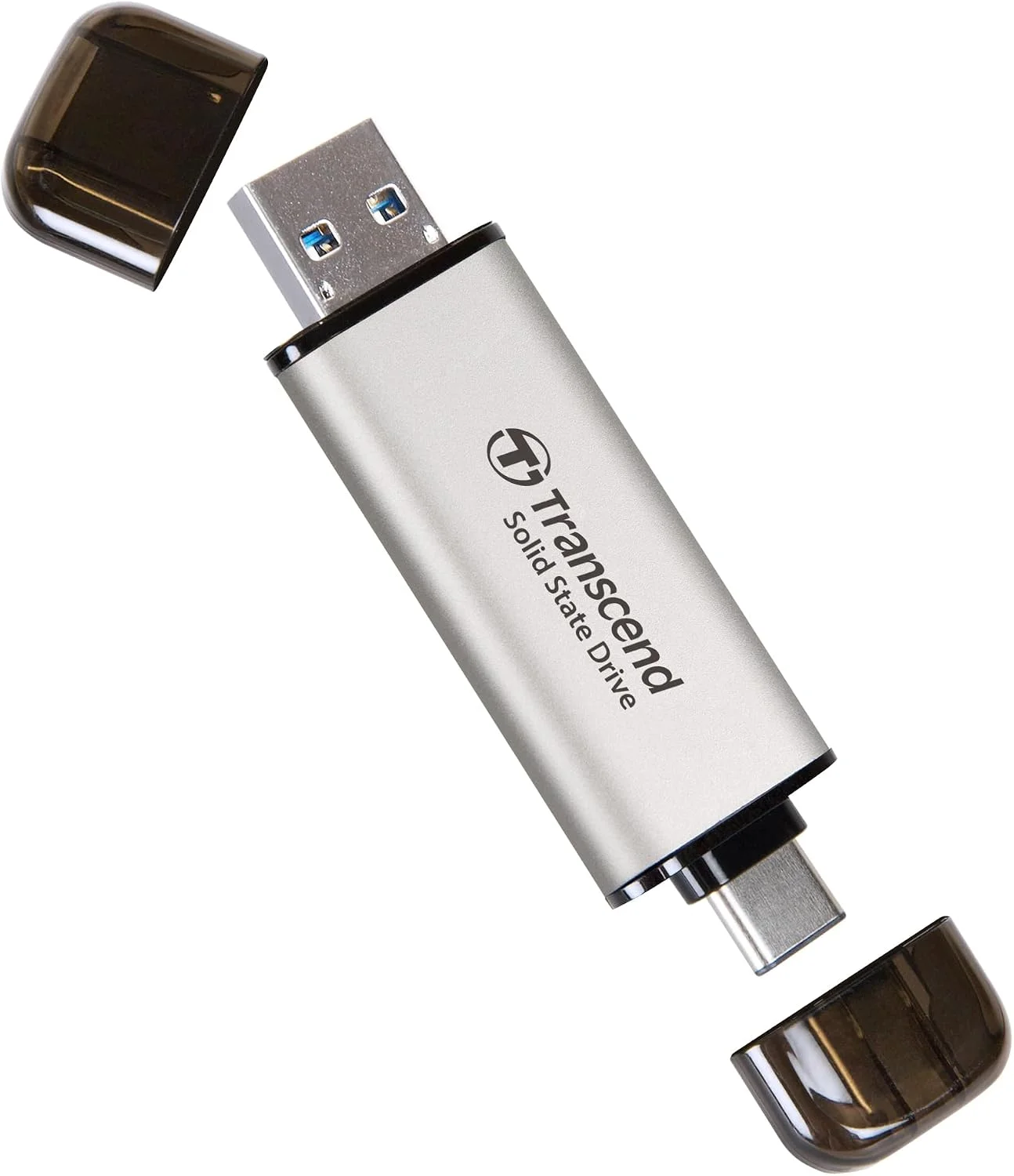 TRANSCEND ESD310 PORTABLE EXTERNAL SSD 1TB Upto 1050MB/s - 2-in-1 Type C &A - Black -TS1TESD310C