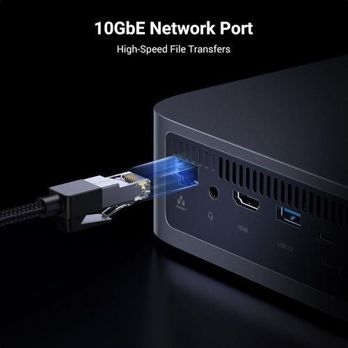 UGREEN NASync DXP480T Plus 4-Slot Network Attached Storage - CM718 Intel Core i5 1235U, 8GB DDR5 RAM (Up to 64GB Support), 128GB SSD (Up to 32TB Support), UGOS Pro, Wi-Fi 6, Supported Drive: 4×M.2 NVMe 2280 SSD, RAID - UG-25890