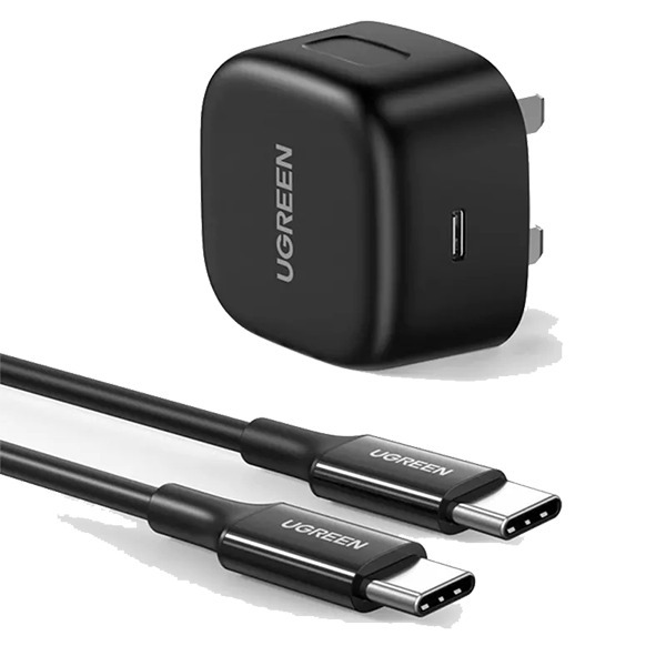 UGREEN USB-C 25W PD Charger With C-C 2M Cable UK Black - CD250 - UG-50577