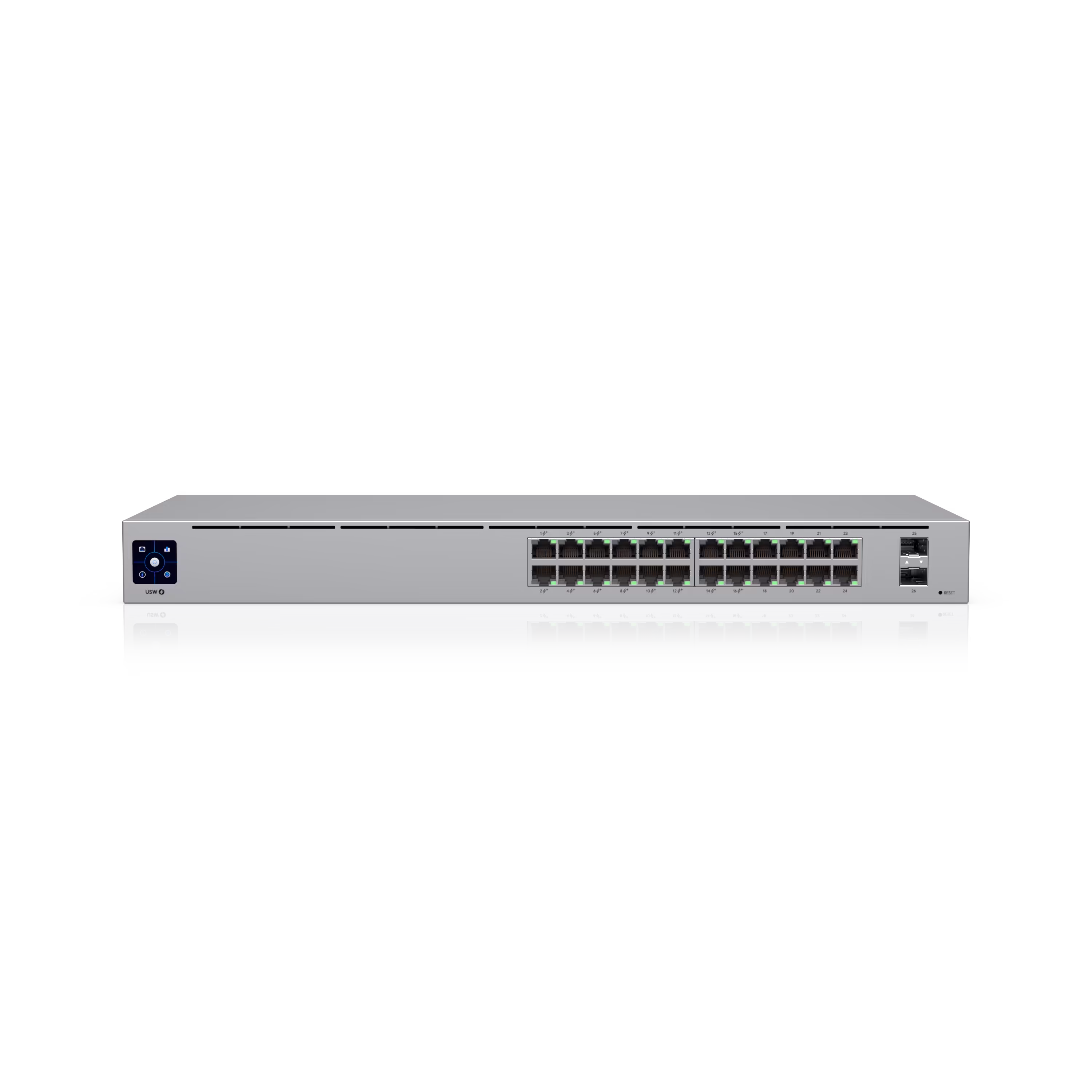 Ubiquiti UniFi 24-Port Switch (USW-24-PoE), (16) GbE PoE+ RJ45 ports, (8) GbE RJ45 ports, (2) 1G SFP ports, 95W