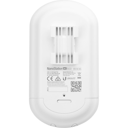 Ubiquiti airMAX NanoStation 5AC Loco Compact, UISP-ready WiFi radio sporting a classic NanoStation design and an updated airMAX AC chipset. - Loco5ac