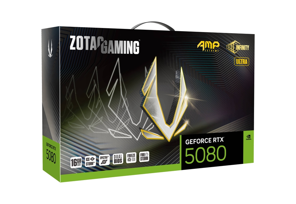 ZOTAC GAMING GeForce RTX 5080 AMP Extreme INFINITY ULTRA 16GB GDDR7 Graphics Card, Display Outputs: 3 x DisplayPort 2.1b, 1 x HDMI 2.1 - ZT-B50800BU-10P